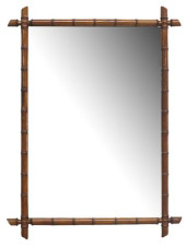 FRENCH TURNED WOOD FAUX BAMBOO