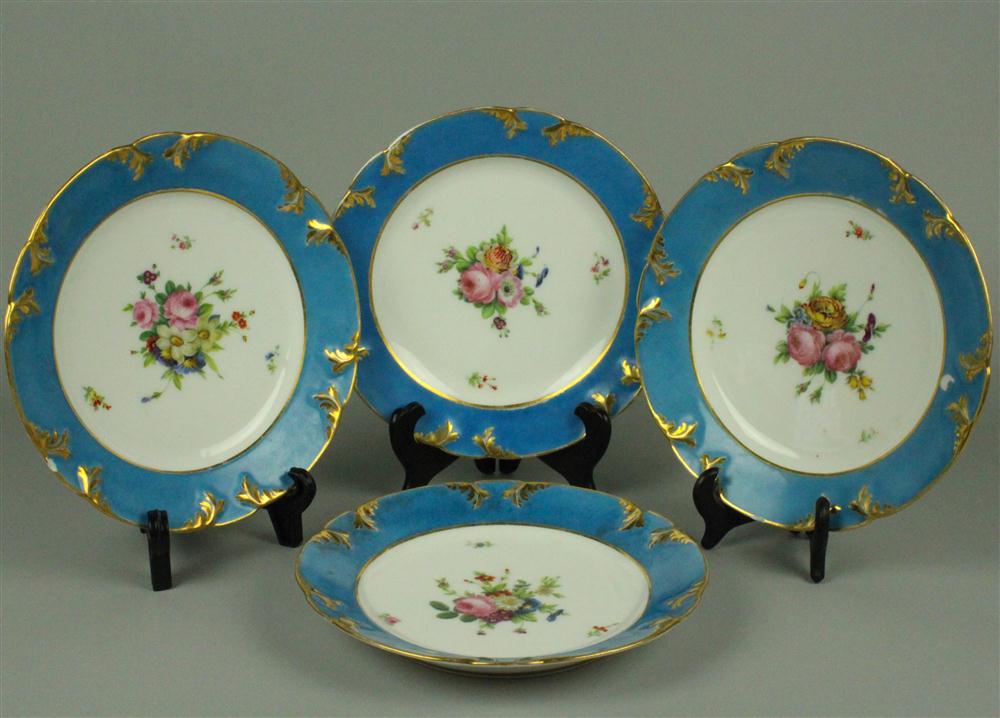 FRENCH TURQUOISE GROUND ARMORIAL