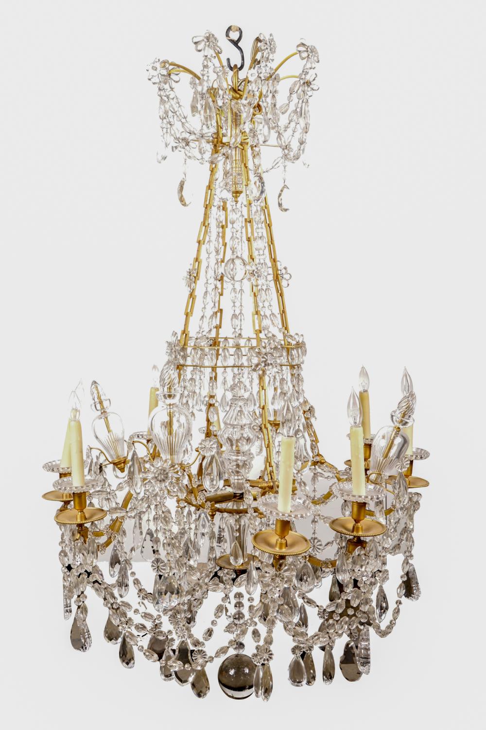 FRENCH TWELVE-LIGHT CRYSTAL