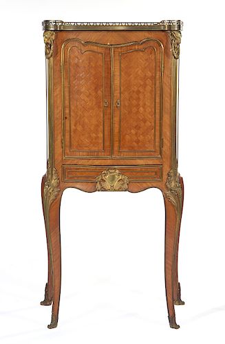 FRENCH TWO DOOR BOMBE CABINET