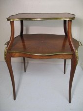 French two tier side table wit