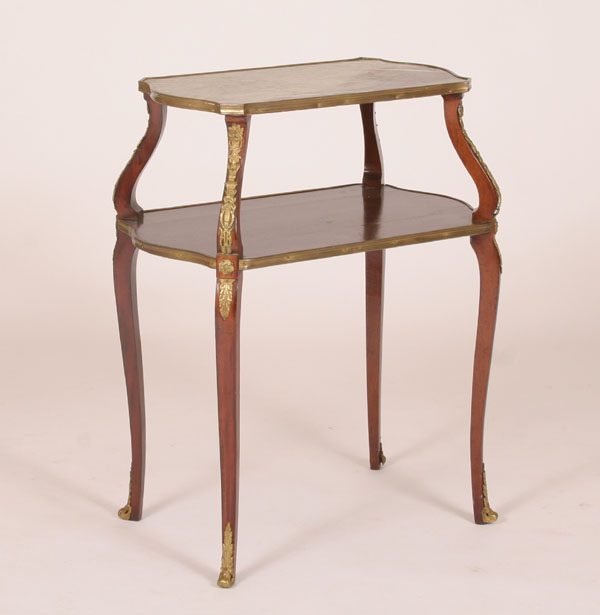 French two tier table with ormolu