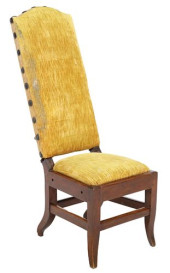 FRENCH UPHOLSTERED WALNUT FOLD