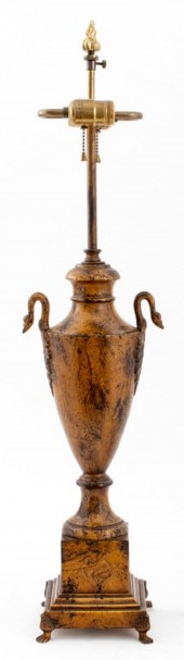FRENCH URN FORM PAINTED TOLE L
