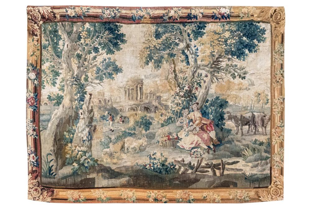 FRENCH VEDURE TAPESTRY19th