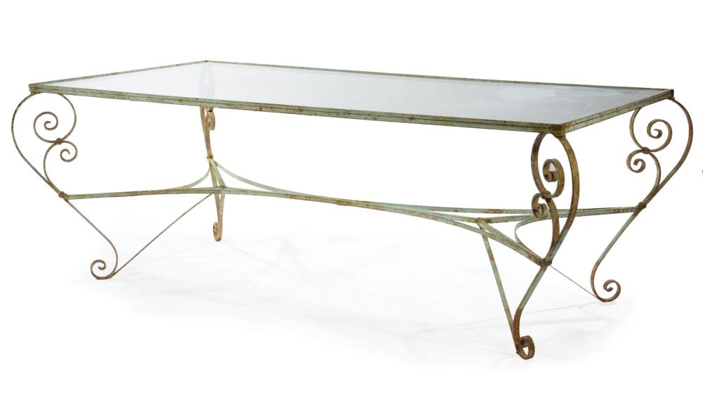 FRENCH VERDIGRIS WROUGHT IRON