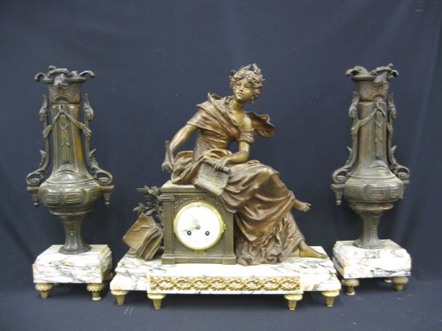 French Victorian Mantle Clock &