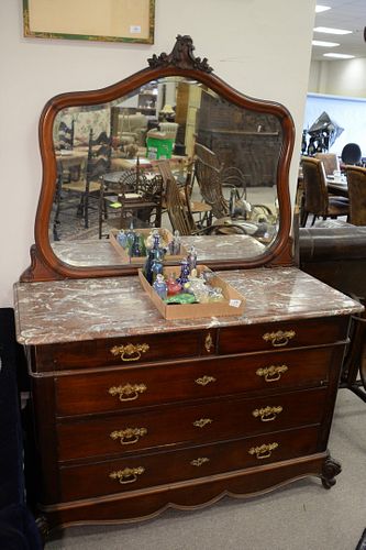 FRENCH VICTORIAN MARBLE TOP CHEST