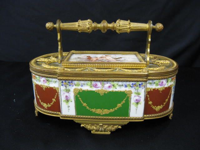 French Victorian Porcelain & Bronze