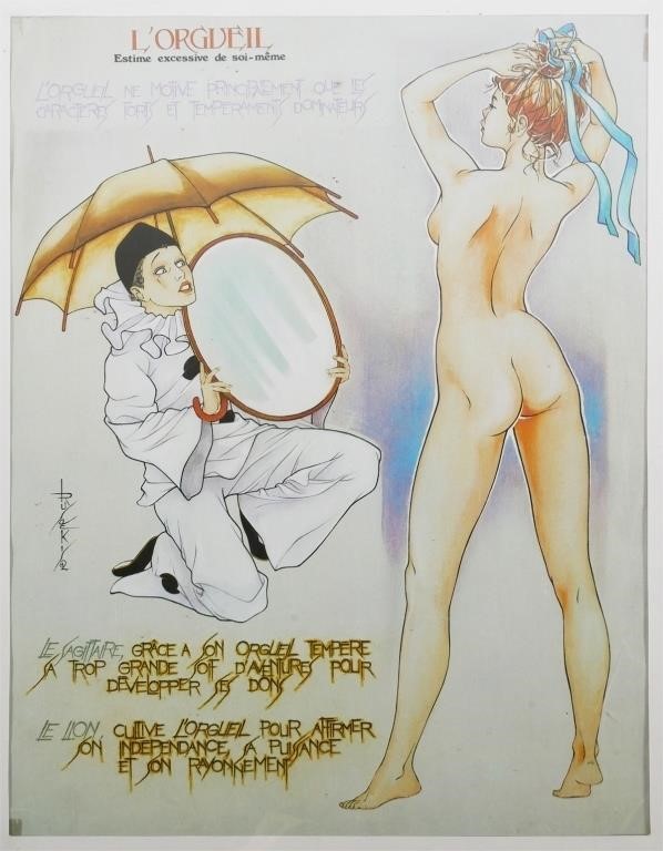 FRENCH VINTAGE PRINT OF NUDE