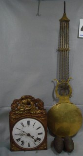 French wag on wall clock with