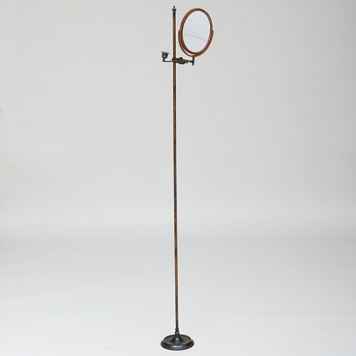 FRENCH WALNUT AND PATINATED-METAL