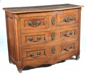 FRENCH WALNUT BOWFRONT CHEST O