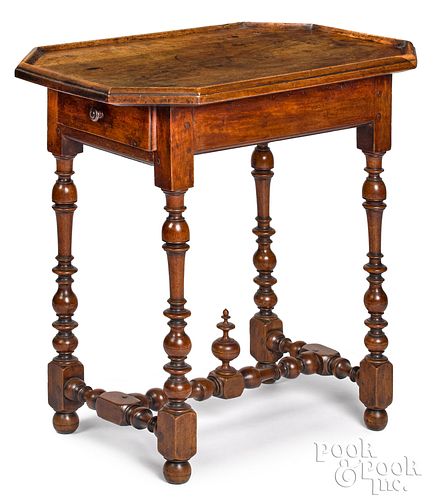 FRENCH WALNUT DIMINUTIVE TABLE, CA.