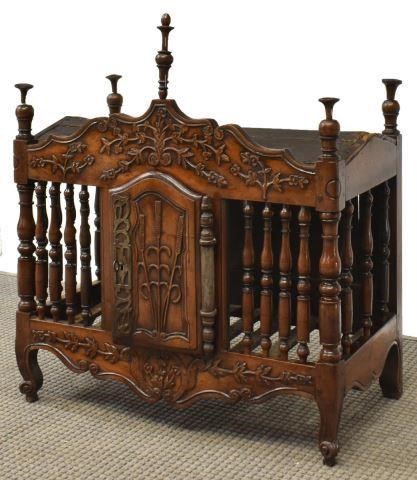 FRENCH WALNUT HEAVILY CARVED