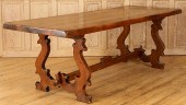 FRENCH WALNUT REFECTORY TABLE