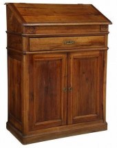 FRENCH WALNUT SLANT-FRONT LECT