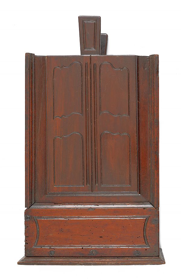 French walnut slide lid box ca.