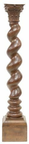FRENCH WALNUT SOLOMONIC COLUMN,
