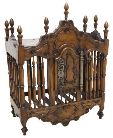 FRENCH WALNUT SPINDLED PANETIERE