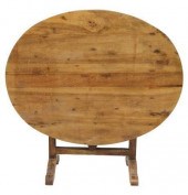 FRENCH WALNUT TILT-TOP WINE TA