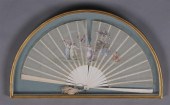 FRENCH WATERCOLOR ON GAUZE FAN
