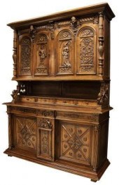 FRENCH WELL-CARVED WALNUT DEUX