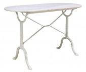 FRENCH WHITE CAST IRON & MARBL