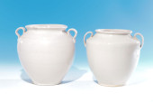 FRENCH WHITE GLAZE CONFIT JARS