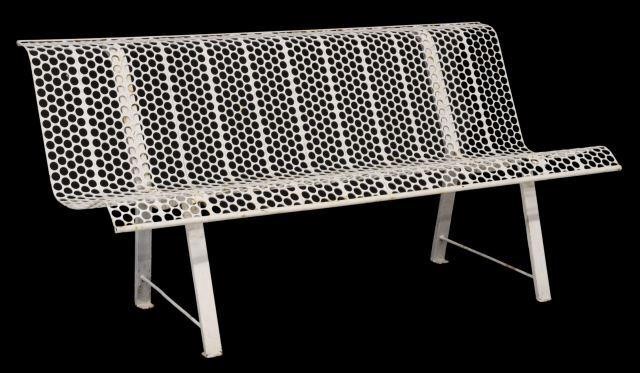 FRENCH WHITE PAINTED CAST IRON