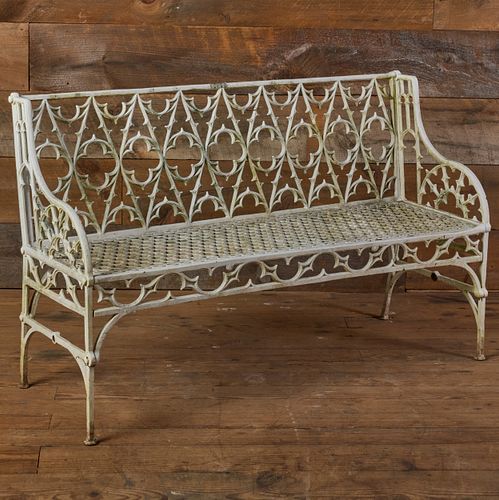 FRENCH WHITE PAINTED CAST-IRON