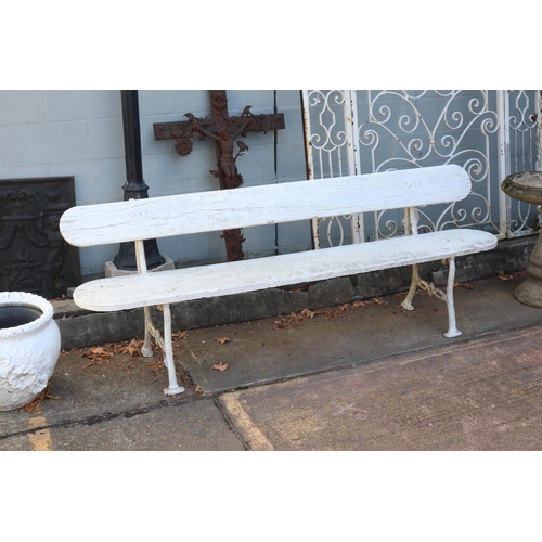 French wooden slat & iron garden