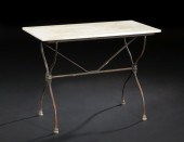 French Wrought-Iron and Marble