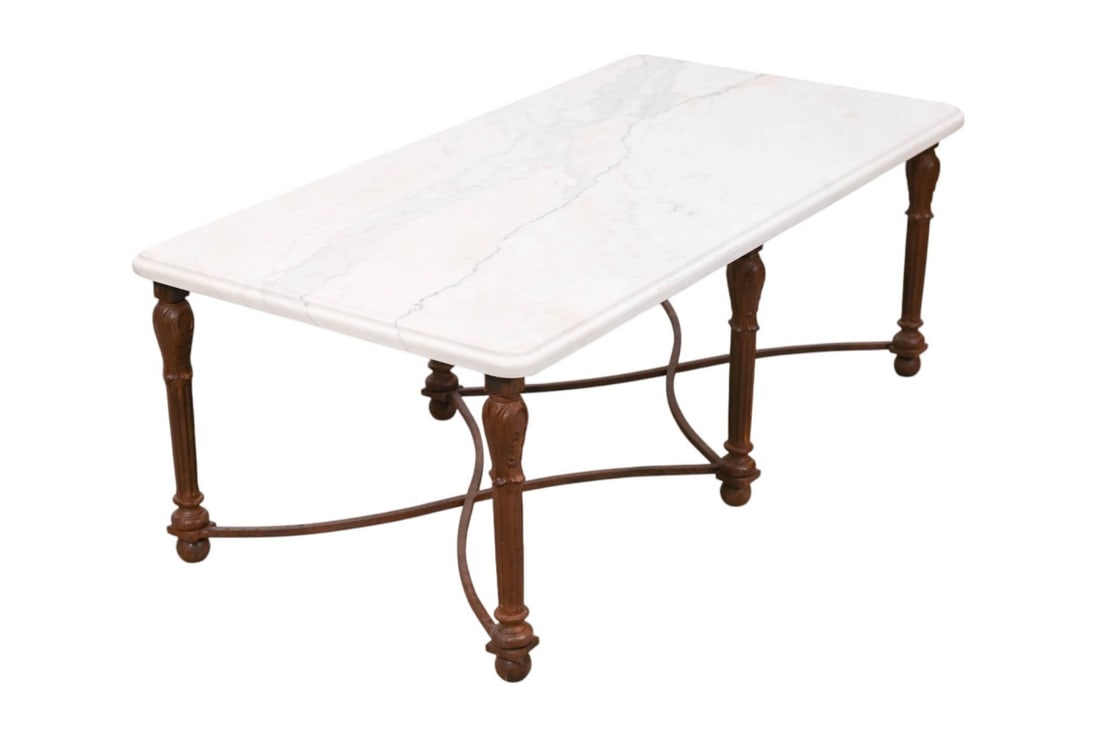 FRENCH WROUGHT IRON COFFEE TABLE