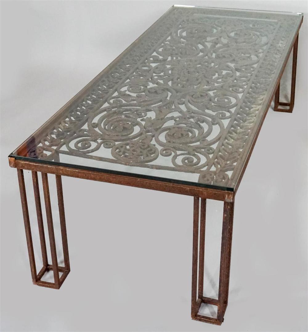 FRENCH WROUGHT-IRON GRILL, LATE