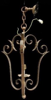 FRENCH WROUGHT IRON SINGLE-LIG