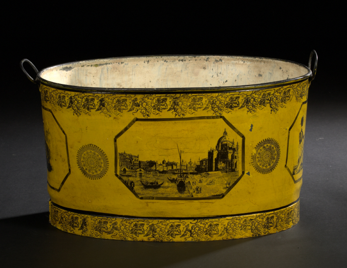 French Yellow and Black Tole-Peinte