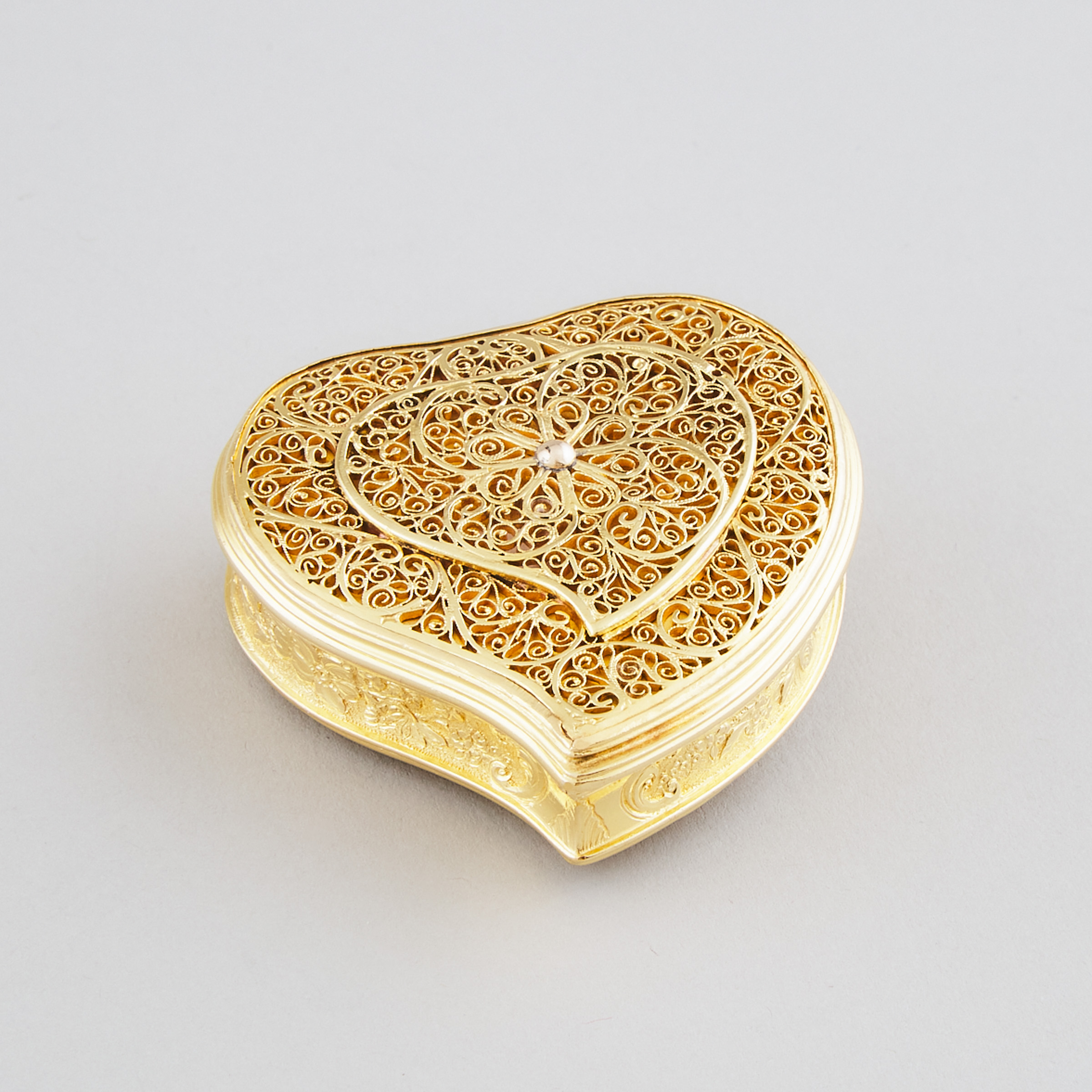 French Yellow Gold Heart-Shaped