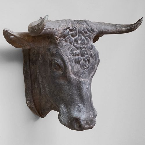 FRENCH ZINC BULL HEAD BUTCHER'S