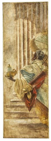 FRESCO LAID ON CANVAS FIGURE W