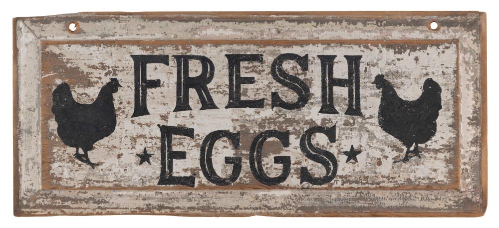 "FRESH EGGS" DOUBLE-SIDED
