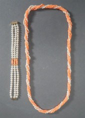FRESHWATER PEARL AND CORAL NEC