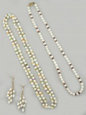 FRESHWATER PEARL EARRINGS AND
