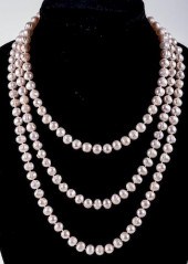 FRESHWATER PEARL NECKLACE, 65"