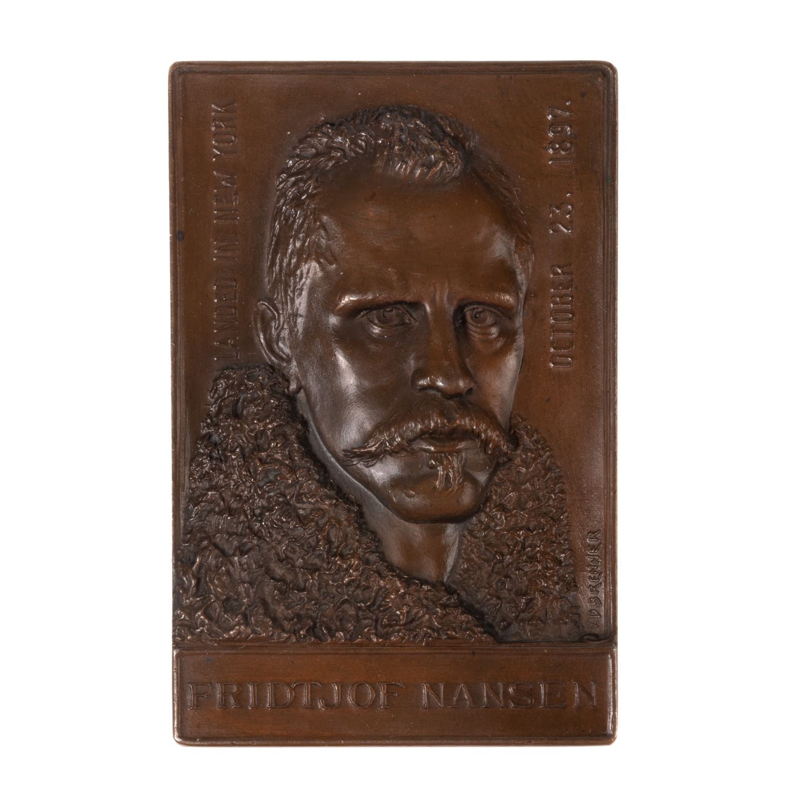 FRIDTJOF NANSEN BRONZE PLAQUETTE