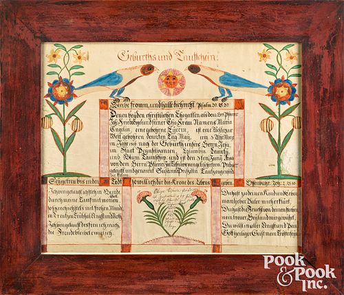 FRIEDERICH KUSTER FRAKTUR BIRTH