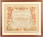FRIEDERICK SPEYER FRAKTUR BIRT