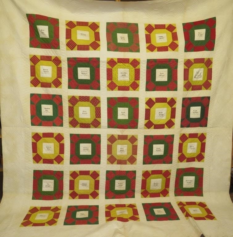 FRIENDSHIP QUILTca. 1853 dated;