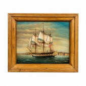 FRIGATE BOSTON SAILING INTO HA