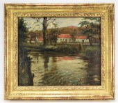 FRITS THAULOW WOMAN BY A RIVER